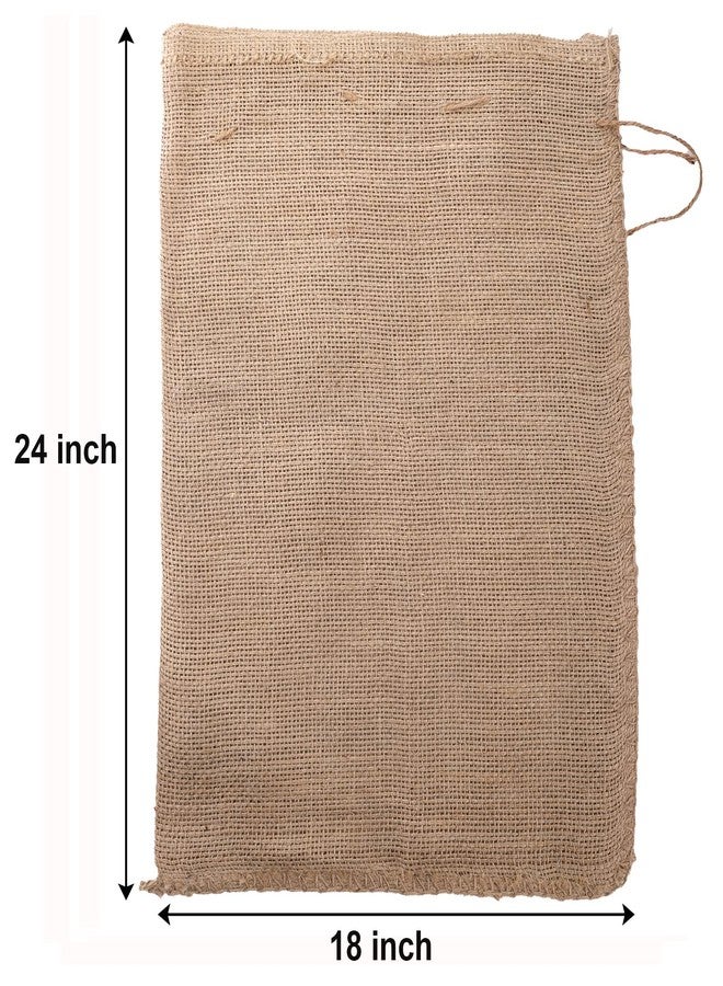 Bekith 6 Pack Burlap Bags with Drawstring, 18" x 24" Natural Jute Potato Sacks, Reusable Root Vegetable Storage Bags, Strong Race Bags for Kids, Perfect Birthday Party Game - Image 2