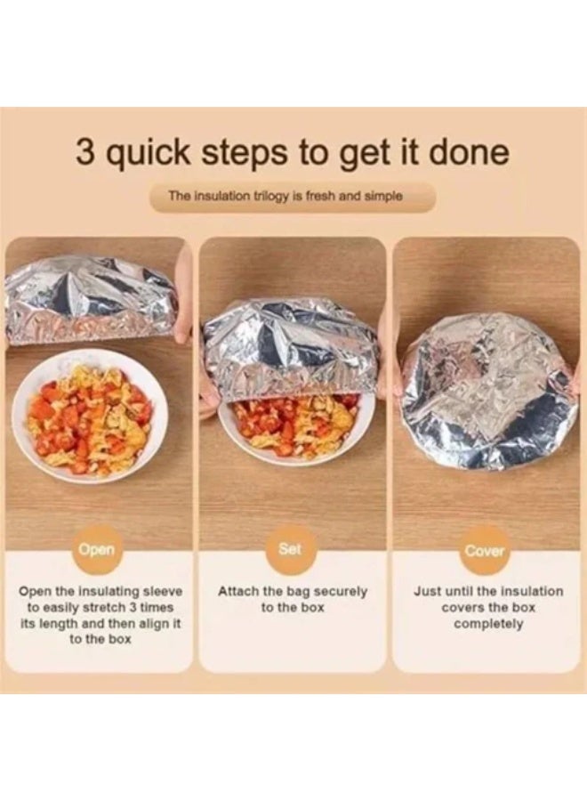 10pc Flexible Foil Covers for Food Storage and Cooking – Reusable, Heat-Resistant Foil Lids for Bowls, Dishes, Trays & Containers – Stretchable, Moldable, - Image 4