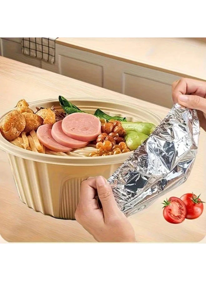 10pc Flexible Foil Covers for Food Storage and Cooking – Reusable, Heat-Resistant Foil Lids for Bowls, Dishes, Trays & Containers – Stretchable, Moldable, - Image 3