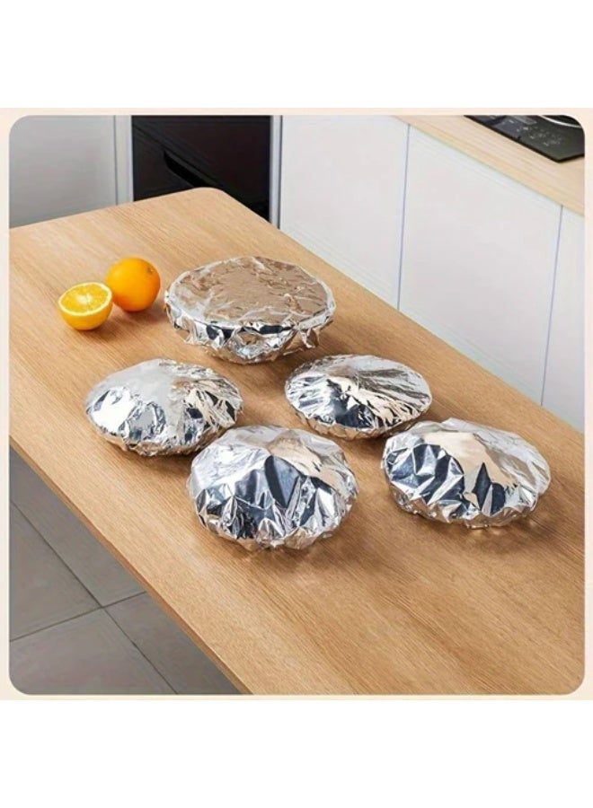 10pc Flexible Foil Covers for Food Storage and Cooking – Reusable, Heat-Resistant Foil Lids for Bowls, Dishes, Trays & Containers – Stretchable, Moldable, - Image 1