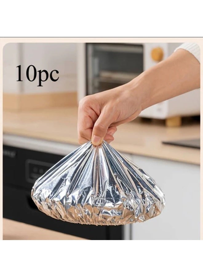 10pc Flexible Foil Covers for Food Storage and Cooking – Reusable, Heat-Resistant Foil Lids for Bowls, Dishes, Trays & Containers – Stretchable, Moldable, - Image 2