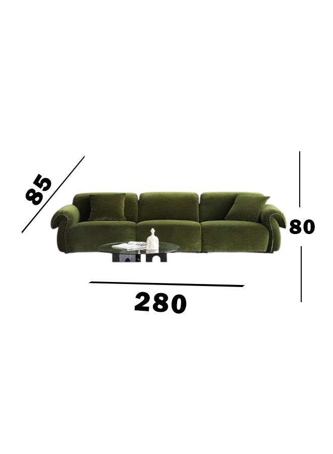 هوم جويز أريكة رويال سابل نيست - قماش مخمل - أخضر - 280x85x80سم - خشب سويدي - رويال سابل - Image 3