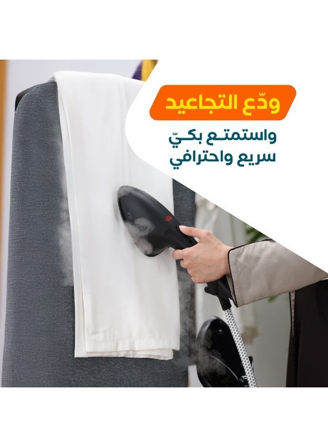 ريبال مكواة بخار إلكترونية ومكواة بخار للملابس - مكواة بخار قوية متعددة الاستخدامات، معقمة ومزيلة للتجاعيد - مكواة خفيفة الوزن لجميع أنواع الأقمشة - تسخين سريع وخزان مياه كبير - Image 5