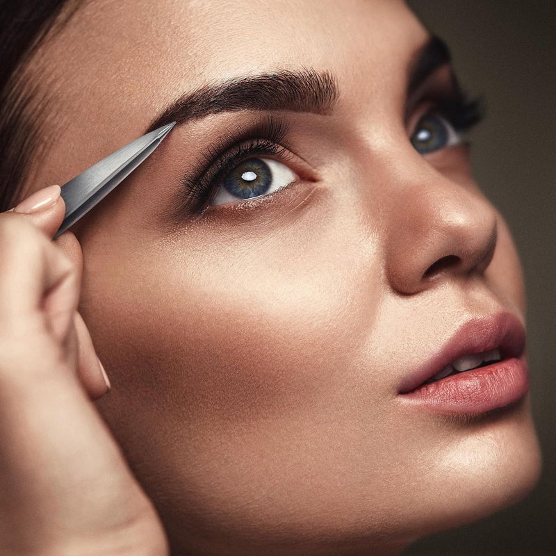 By MILLY Pointed Tweezers | High Carbon Stainless Steel Needle Nose | Fine Point Precision Hair Removal | Perfectly Aligned & Hand-Filed Sharp | Silver - Image 5
