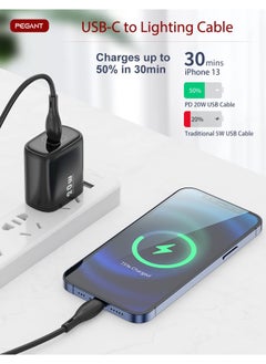 PEGANT USB-C to Lightning Cable for iPhone, Fast Charging, Liquid Silicon, 1M  - Image 3