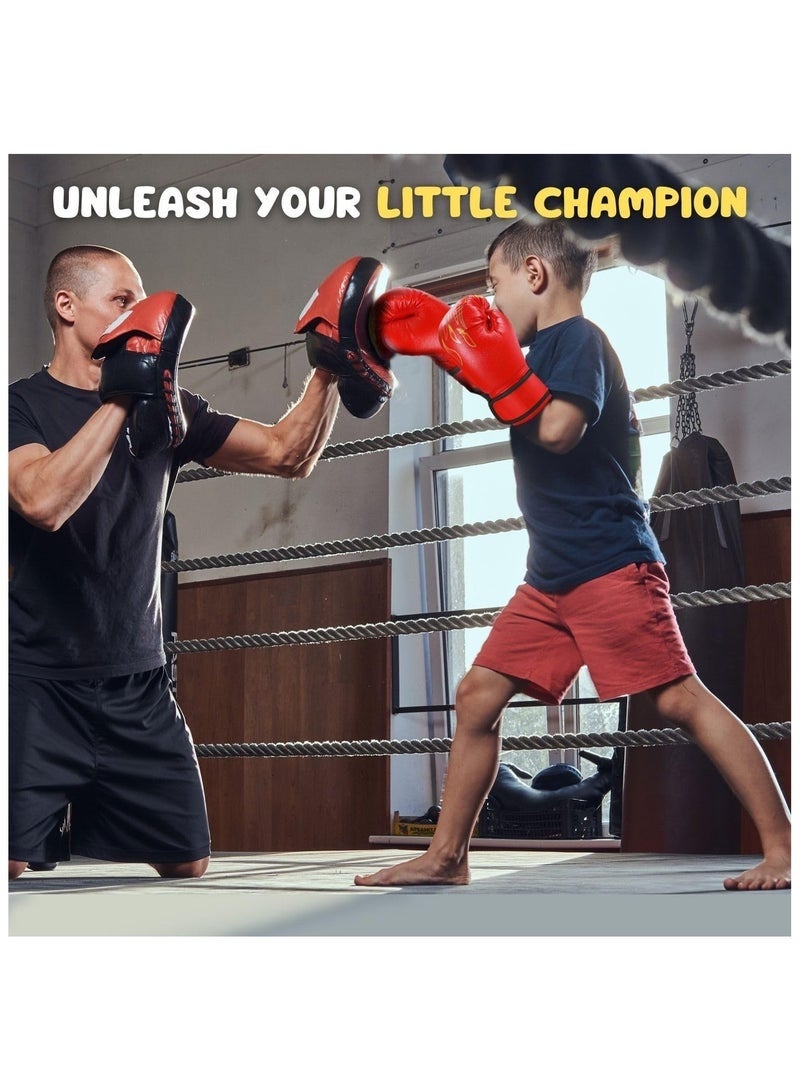 Bukela Kid Boxing Gloves for 3-10 Ages, 6 Oz Heavy Bag Children Boxing Gloves, Professional Training Sparring Gloves,Breathable Punching Gloves for Boxing, Karate, Kickboxing, Muay Thai Training - Image 4