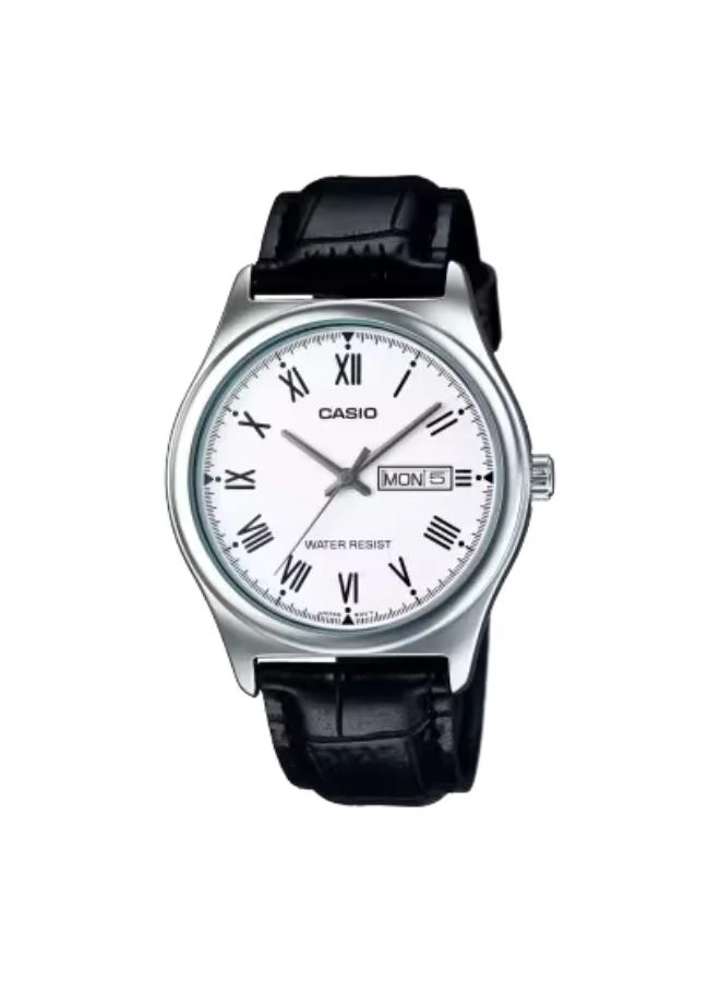كاسيو Analog Black Leather Strap Watch MTPV006L-7B MTP-V006L-7B