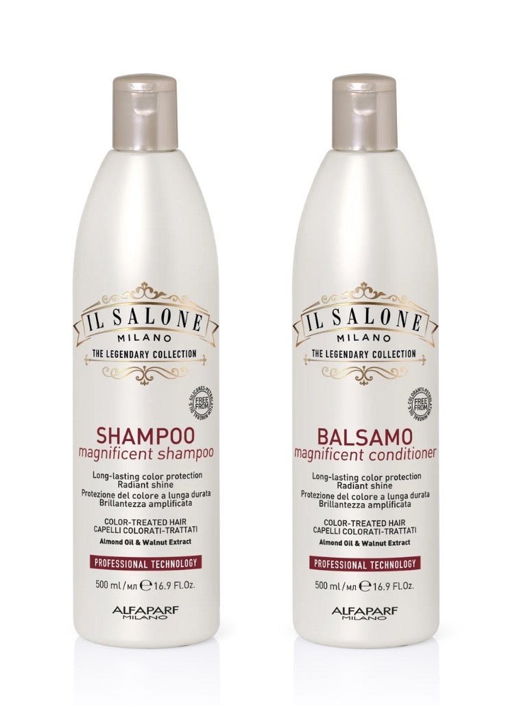 IL Salone Professional Hair Care Set, Colour Protection Shampoo and Conditioner, 500ml Each - Image 2