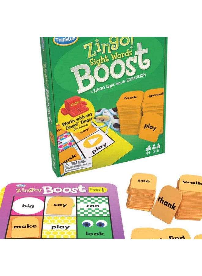 thinkfun Think Fun Zingo! Sight Words Boost - Engaging Brain Game | Expansive Vocabulary Builder | Stimulates Memory & Concentration | for Kids Aged 4 and Up | Expansion Pack (76472) - Image 1