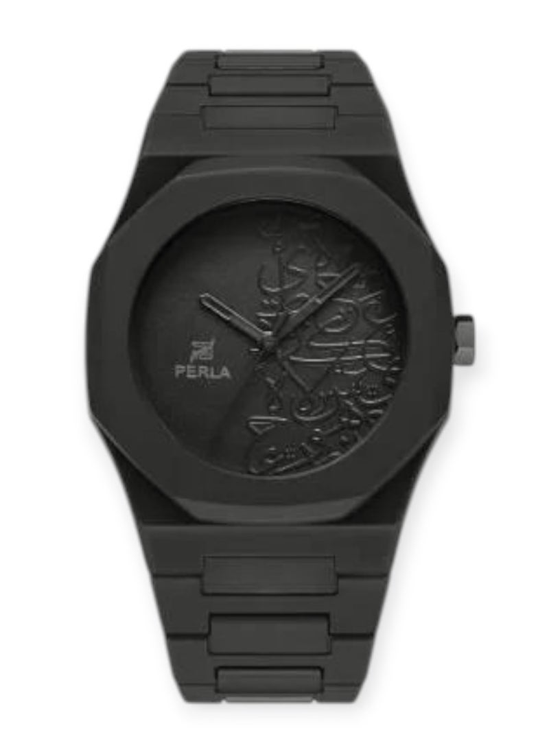 Perla High quality waterproof carbon men's watch in black