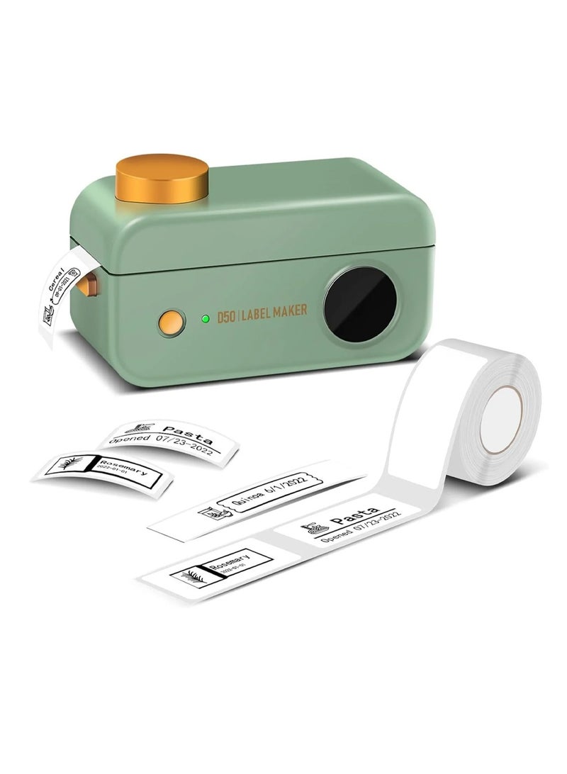 فوميمو طابعة ملصقات D50 Pro بتقنية البلوتوث - طابعة ملصقات حرارية كبيرة لأشرطة من 3/5 بوصة إلى 9/10 بوصة | جهاز محمول للعناوين/التخزين/المكتب، يدعم الهاتف/الجهاز اللوحي - Image 1