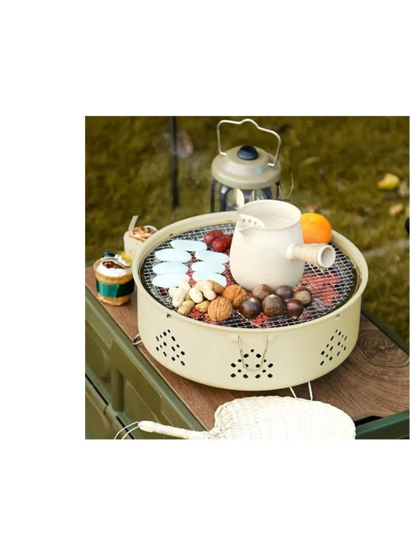 Foldable charcoal grill + 30 cm stainless steel grilling grate - Image 2