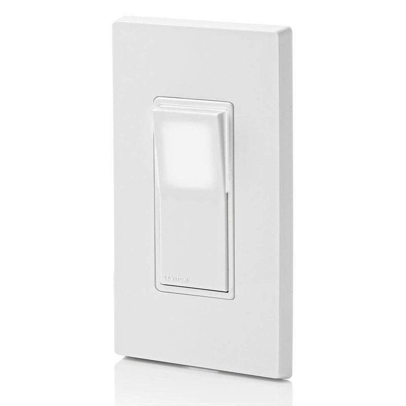 Leviton 15 Amp Decora LED Illuminated Light Wall Switch Single-Pole, L5611-2W, White - Image 4