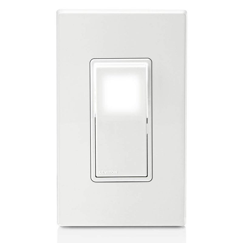 Leviton 15 Amp Decora LED Illuminated Light Wall Switch Single-Pole, L5611-2W, White - Image 3
