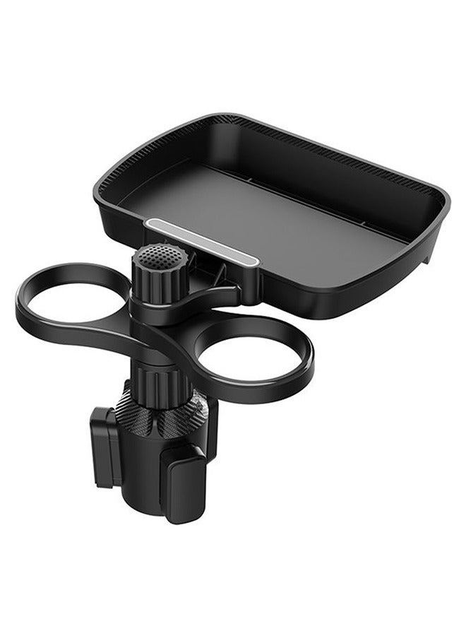 Car cup holder with a detachable rotating food tray in addition to 2 small cup slots /CUP-B05 - Image 2
