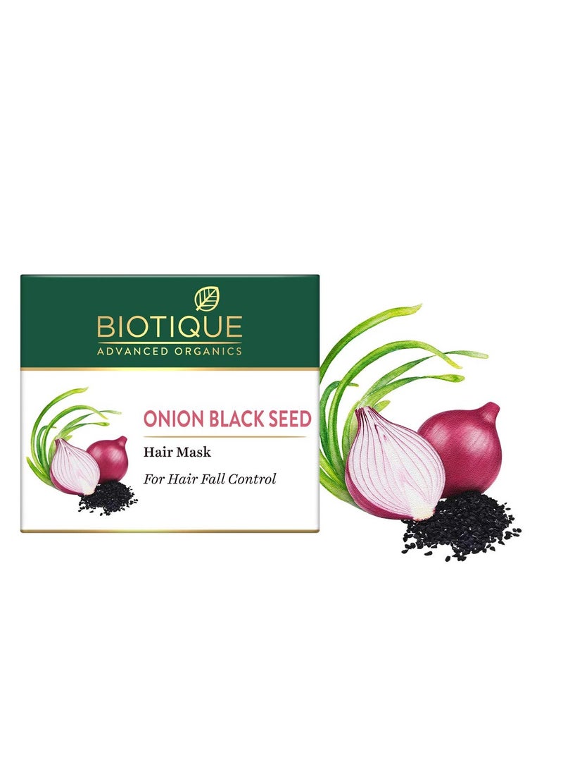 Biotique Onion Black Seed Hair Mask Hair Fall Control Nourishment 175g - Image 2