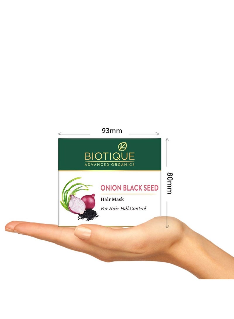 Biotique Onion Black Seed Hair Mask Hair Fall Control Nourishment 175g - Image 4