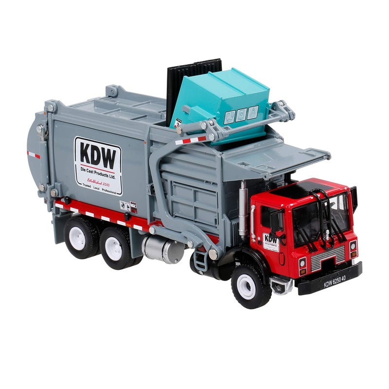 GoolRC Garbage Carrier Truck 124 Alloy Diecast Barreled Waste Material Transporter Vehicle Model Kids Toys for Boys Girls Birthday
