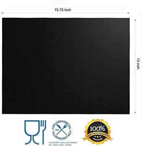 Kienlix Grill Mat Set of 4100 NonStick BBQ Grill Mats Heavy Duty Reusable and Easy to Clean Works on Electric Grill Gas Charcoal BBQ 1575 x 13Inch Black - Image 4