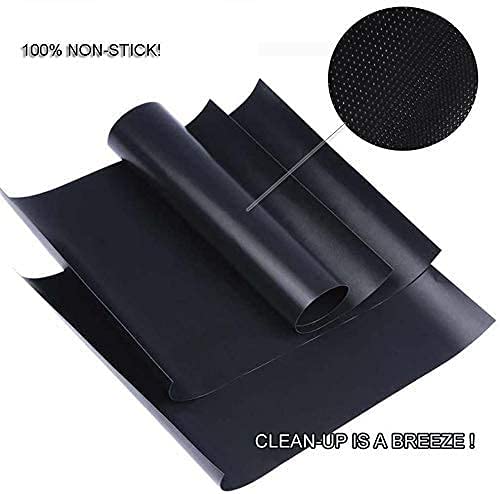 Kienlix Grill Mat Set of 4100 NonStick BBQ Grill Mats Heavy Duty Reusable and Easy to Clean Works on Electric Grill Gas Charcoal BBQ 1575 x 13Inch Black - Image 3