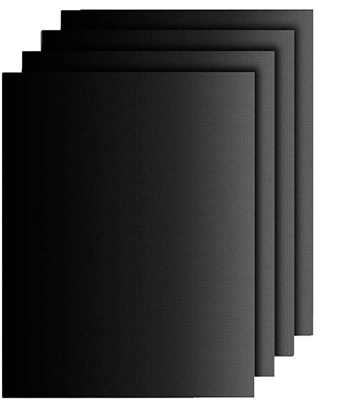Kienlix Grill Mat Set of 4100 NonStick BBQ Grill Mats Heavy Duty Reusable and Easy to Clean Works on Electric Grill Gas Charcoal BBQ 1575 x 13Inch Black - Image 1
