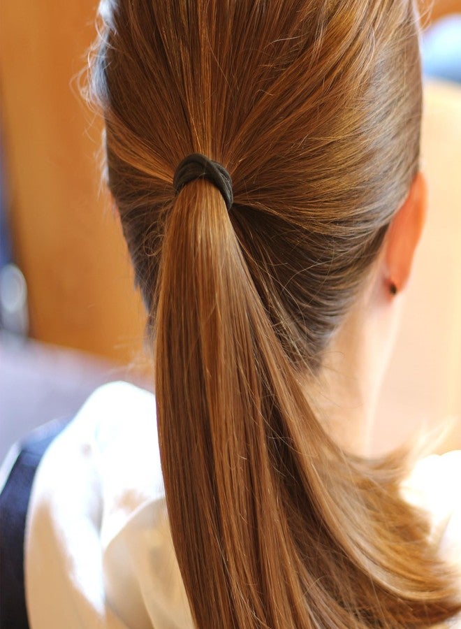 TecUnite 200 Pieces No-metal Hair Elastics Bulk Rubber Bands Hair Ties Ponytail Holders Bands for Women(Black) - Image 4