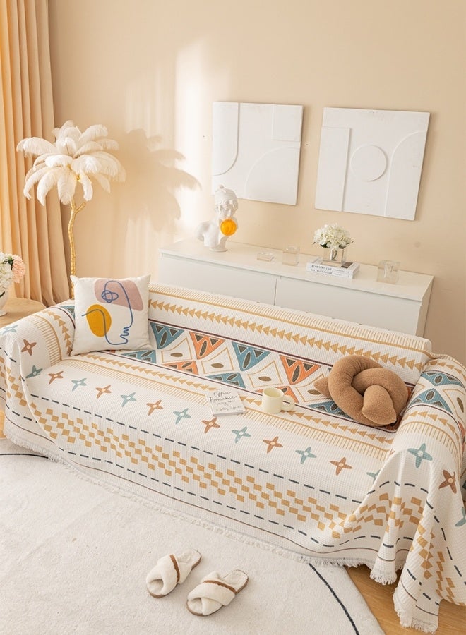 VarietyVoyageD 180*260 Double Sided Chenille Sofa Cover, Stylish Sofa Cover, Chenille Furniture Sofa Cover Towel, Four Seasons Chenille Sofa Cover Available Both Sides - Image 2