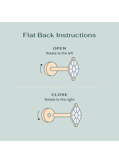 PAVOI 14K Gold Plated Solid 925 Sterling Silver Post Cubic Zirconia Stud Flat Back Earrings For Women | Cartilage Earring | Helix Piercing Jewelry | Small Stud Earrings For Women  - Image 2