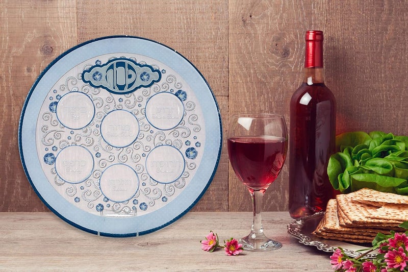 Rite Lite Glass `Elegant` Seder Plate, 1 EA - Image 2