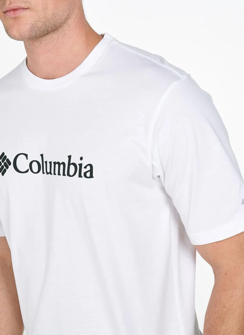 Columbia White CSC Basic Logo T-Shirt for Men | Best Price UAE