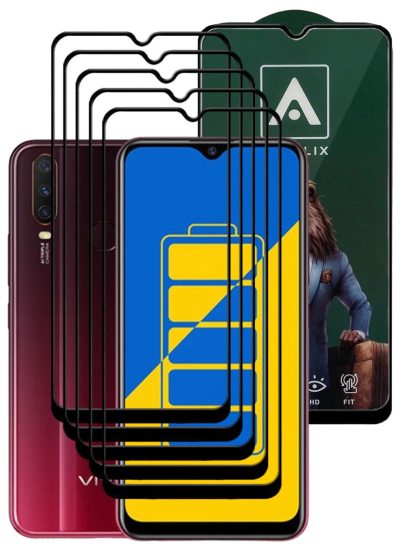 ACLIX 5 Pieces Antistatic ESD Dustproof Premium Quality High Definition Tempered Glass Screen Protector Designed For vivo Y15 - Image 1