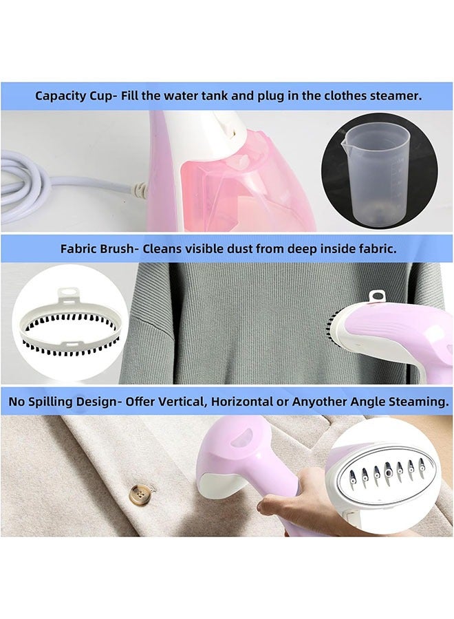 مكواة بخار الملابس، 1500 واط تسخين سريع، مكواة بخار محمولة للسفر مع بخار قوي، خزان ماء قابل للفصل سعة 300 مل، يتضمن لوح الكي، مزيل تجاعيد الأقمشة - Image 4