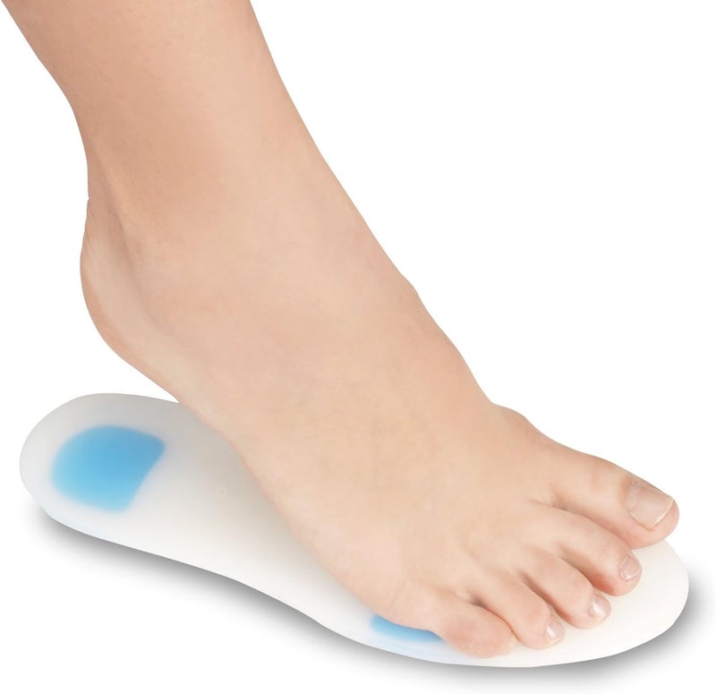 Soles Silicone Shoe Inserts (Pair) Orthopedic Support for Walking, Running, and Fitness - Soft, Comfortable, Hypoallergenic Design - S / 35-36-37