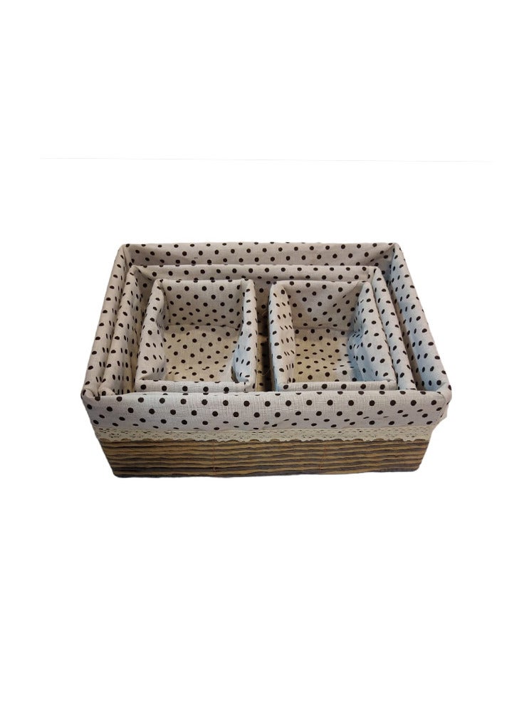طقم سلة تخزين وتقديم متعددة الاستخدامات بتصميم مثالي وأنيق - Image 2