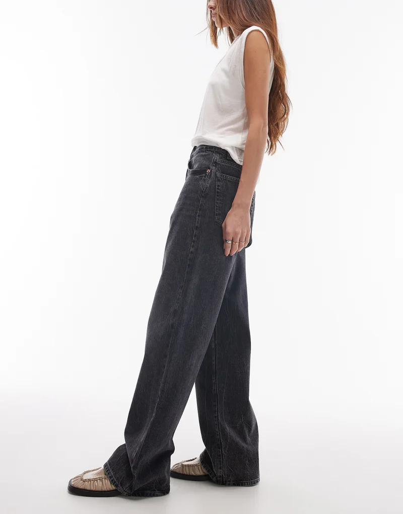 TOPSHOP Mid Rise Column Jeans