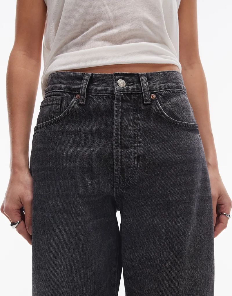 TOPSHOP Mid Rise Column Jeans