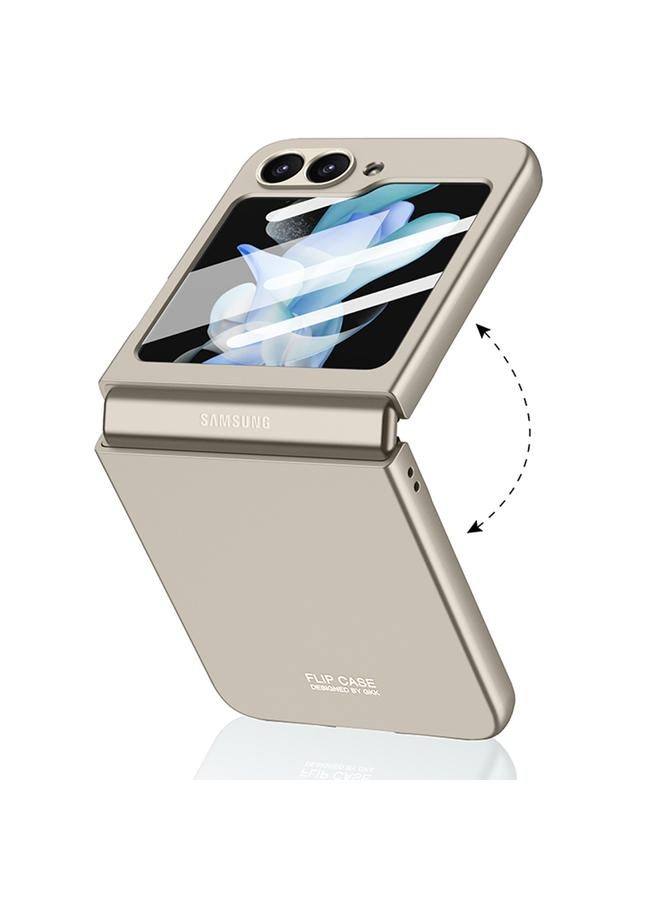 erorex For Samsung Galaxy Z Flip6 / Flip7 Fe Integrated Ultra-Thin Full Coverage Phone Case(Silver) - Image 2