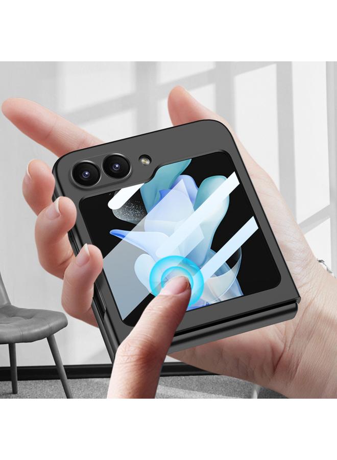 erorex For Samsung Galaxy Z Flip6 / Flip7 Fe Integrated Ultra-Thin Full Coverage Phone Case(Silver) - Image 5