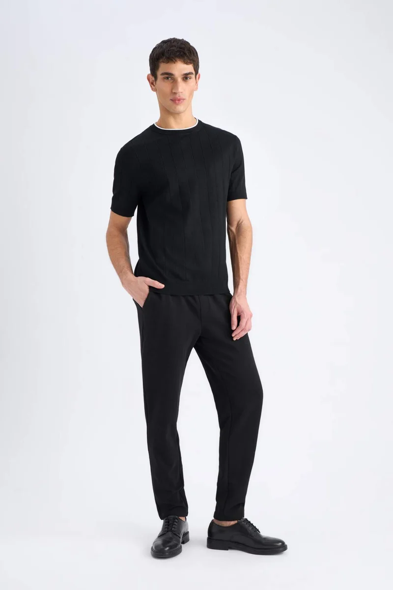 Defacto  Pocketed Straight Leg Basic Jogger Pants for Men | Best Price UAE