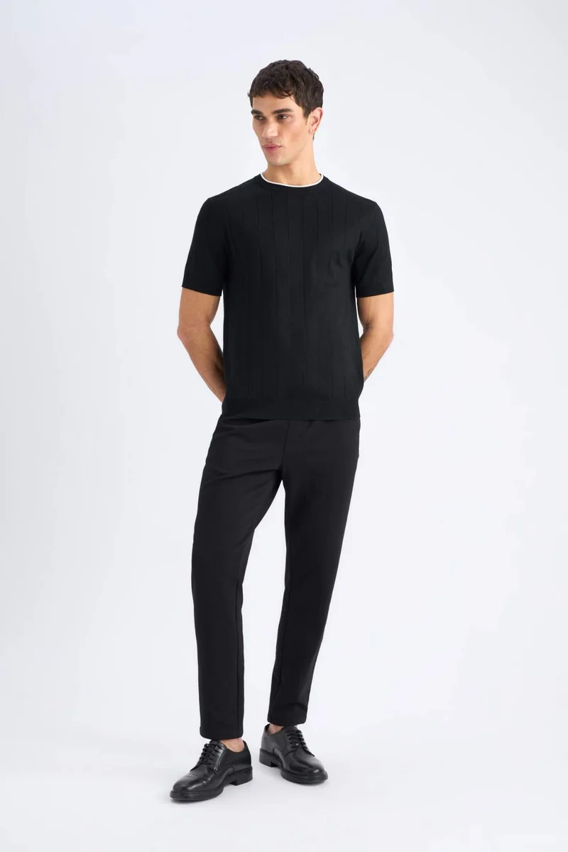 ديفاكتو Pocketed Straight Leg Basic Jogger Pants