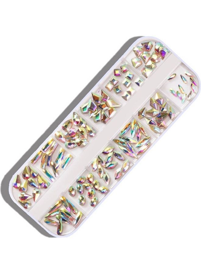 NIBEMINENT DIY Manicure Nail Art Decorations With Tweezer Set Multicolour - Image 4