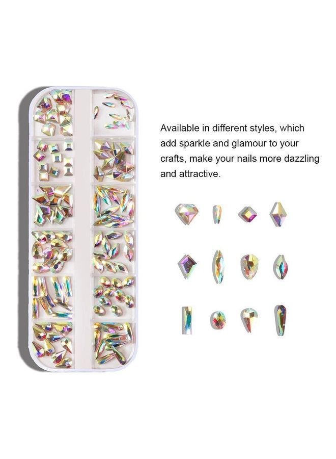 NIBEMINENT DIY Manicure Nail Art Decorations With Tweezer Set Multicolour - Image 2