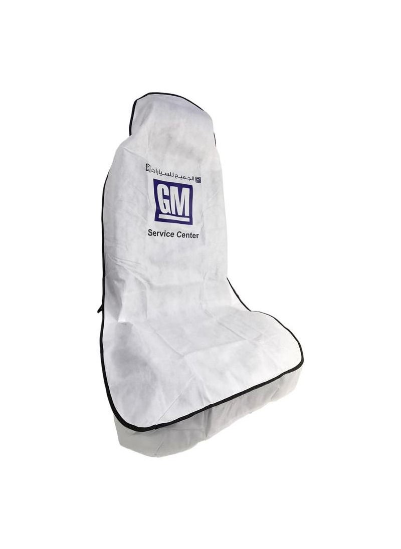 GM Dust Dirt Protection Car Seat Cover, Extra Protection For Your Seat 2 Pcs Set, Universal Car Seat Cover, White  - Image 3