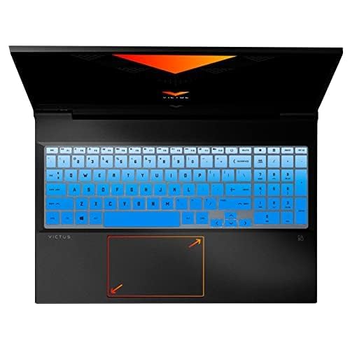 VNJ Accessories Silicone Keyboard Skin Cover for HP Victus 15 (15.6 inch) & HP Victus 16 (16.1 inch) Gaming Laptops (GR.Blue) - Image 2