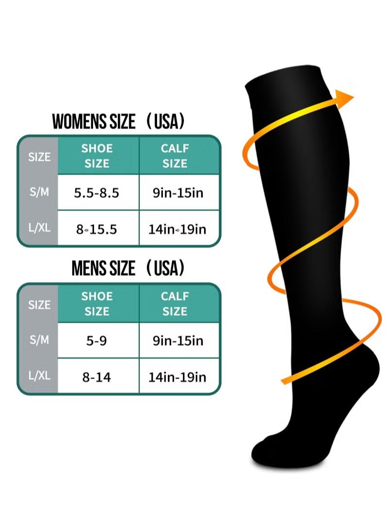 3 piece Medical Compression Socks-Compression Socks For Women and Men Circulation Relief for Calf and Sole Fatigue, Best Support for Nurses, Running, Hiking and Recovery - Image 2