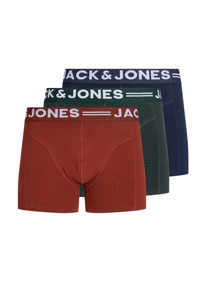 جاك اند جونز 3 Pack Of Logo Band Trunks