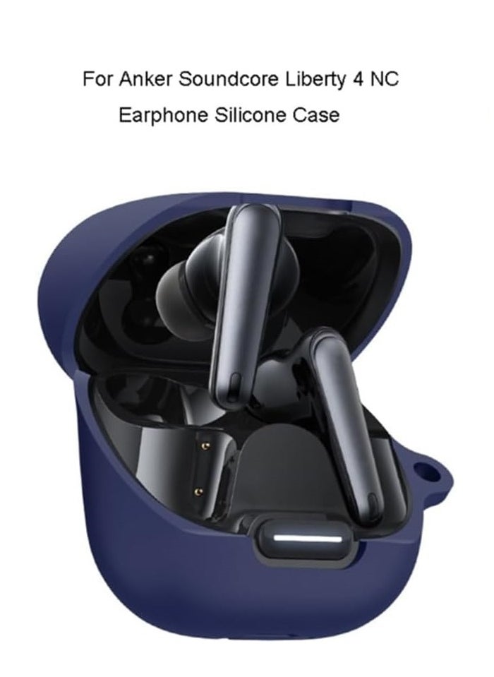 ماركة غير محددة حافظة من السيليكون لهاتف Anker Soundcore Liberty 4 NC، غطاء واقٍ للحمل وغطاء مقاوم للصدمات وغطاء مقاوم للصدمات وغطاء قابل للغسل ضد الغبار (أزرق)  - Image 2