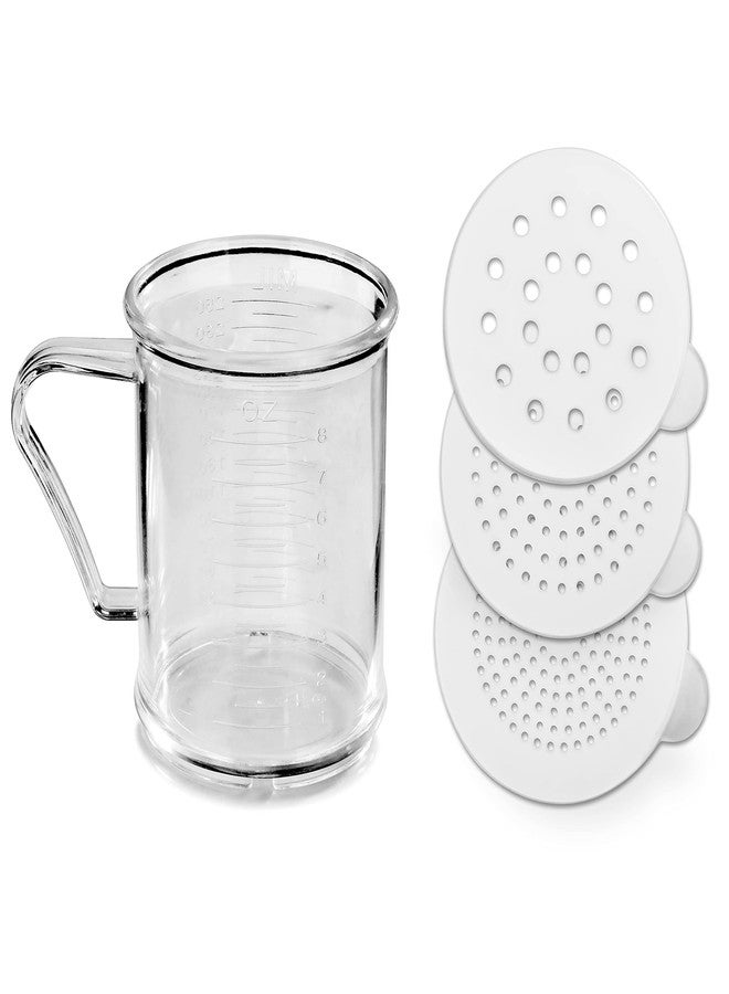 نيو ستار فود سيرفيس مغرفة بلاستيكية من نيو ستار فود سيرفيس 22513 مع غطاء ثلاثي قابل للإغلاق، علبة توابل وسكر وفلفل، 10 أونصة - Image 1