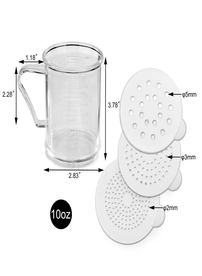 نيو ستار فود سيرفيس مغرفة بلاستيكية من نيو ستار فود سيرفيس 22513 مع غطاء ثلاثي قابل للإغلاق، علبة توابل وسكر وفلفل، 10 أونصة - Image 3