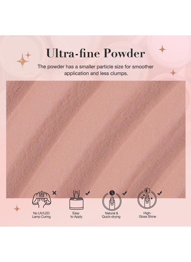 AZUREBEAUTY Dip Powder Nail Nude Set Dustylight Pink Champagne Shimmery All Seasons 6 Colors Dipping Powder Starter Kit French Nail Art Manicure Diy Salon Gifts For Women No Need Nail Lamp Cured  - Image 5